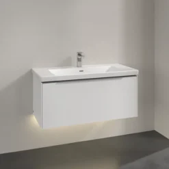 V&b subway 3.0 servantskap 97x42 pure white m/lys håndtak i krom