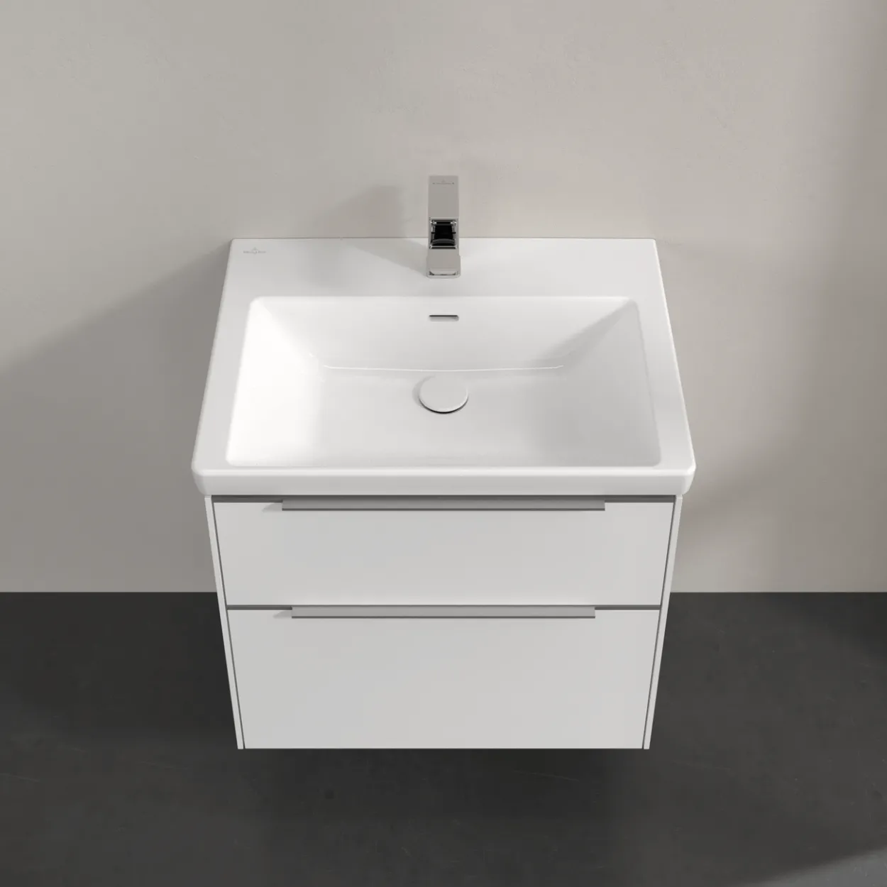V&b subway 3.0 servantskap 62x57 pure white m/lys håndtak i krom