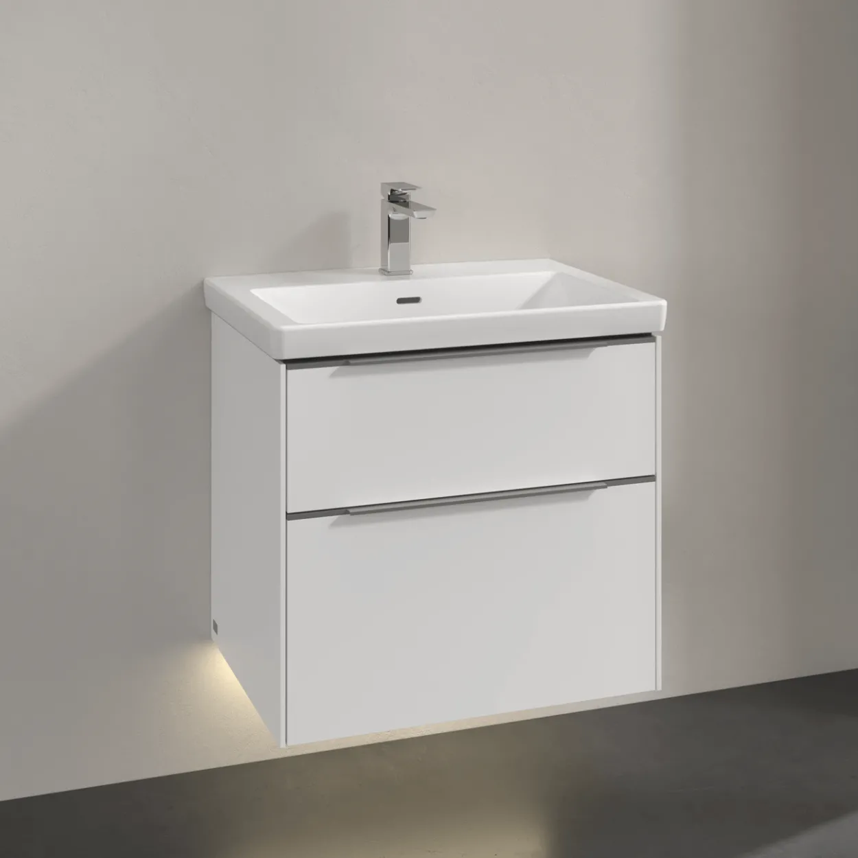 V&b subway 3.0 servantskap 62x57 pure white m/lys håndtak i krom