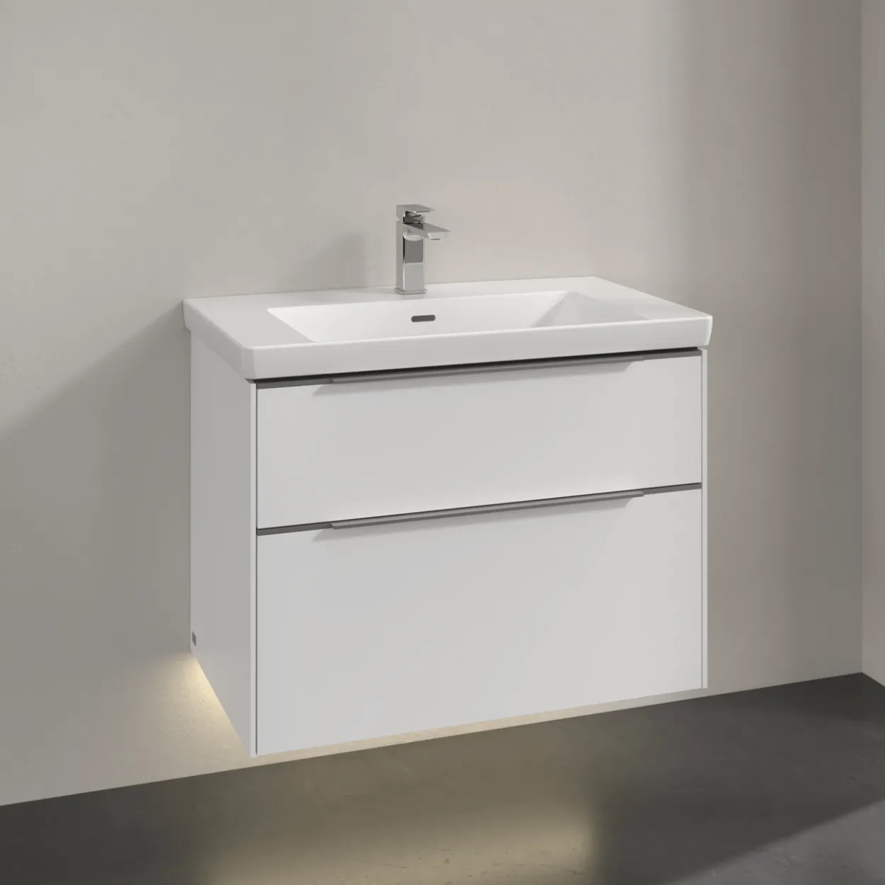 V&b subway 3.0 servantskap 77x57 pure white m/lys håndtak i krom