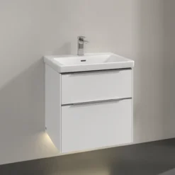 V&b subway 3.0 servantskap 57x47 pure white m/lys håndtak i krom
