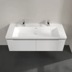 V&b subway 3.0 servantskap 127x42 pure white m/lys håndtak i krom