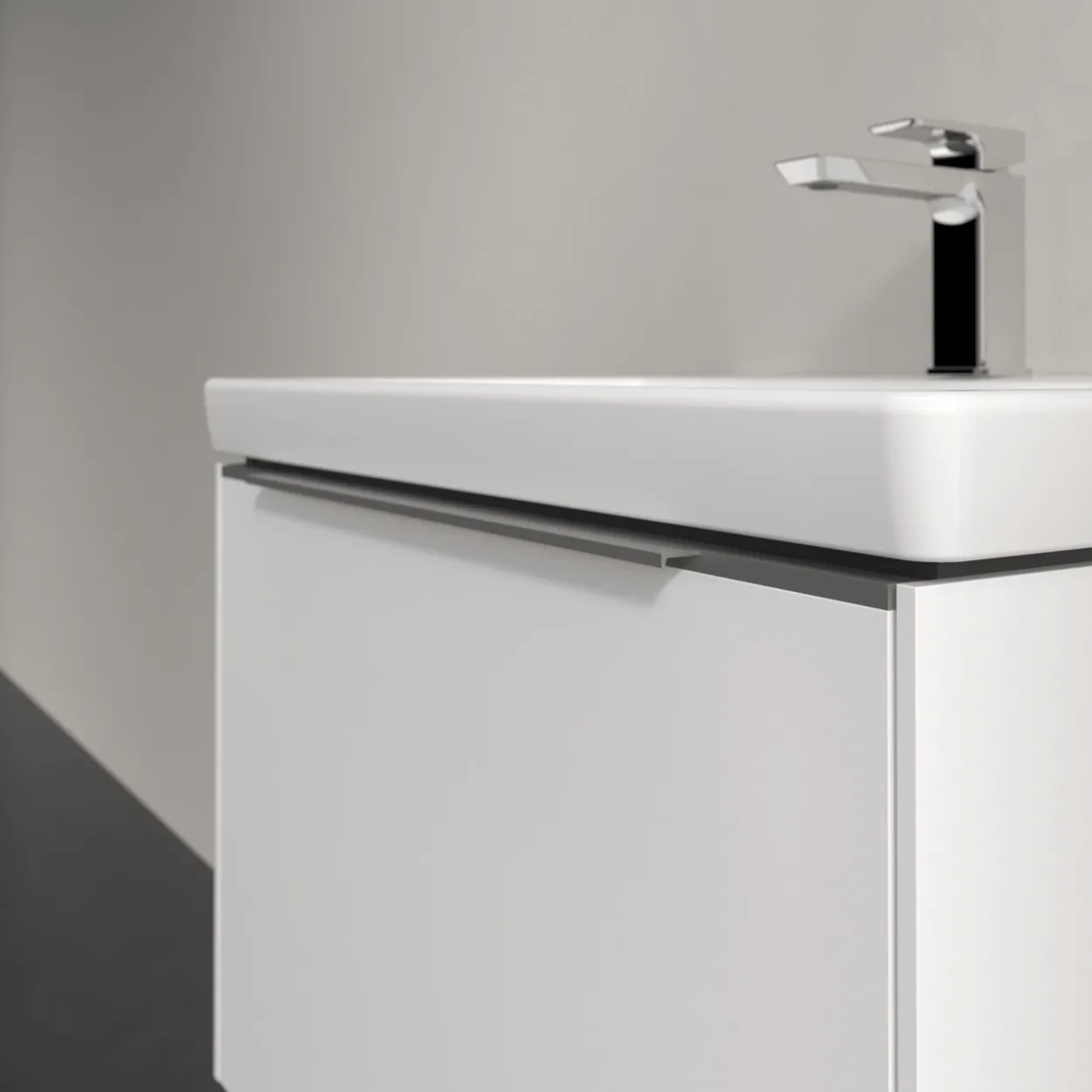 V&b subway 3.0 servantskap 66x42 pure white m/lys håndtak i krom