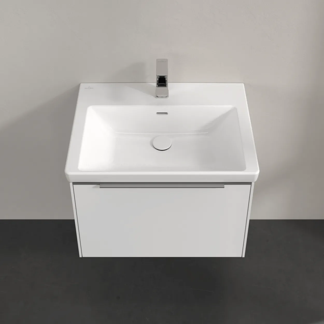 V&b subway 3.0 servantskap 66x42 pure white m/lys håndtak i krom