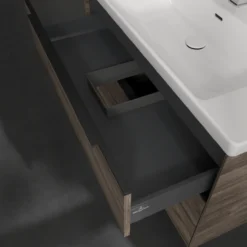 V&b subway 3.0 servantskap 97x57 stone oak håndtak i volcano black