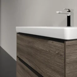 V&b subway 3.0 servantskap 62x57 stone oak håndtak i volcano black