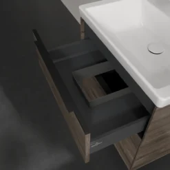 V&b subway 3.0 servantskap 62x57 stone oak håndtak i volcano black