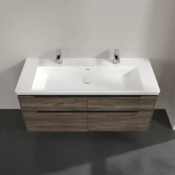 V&b subway 3.0 servantskap 127x57 stone oak håndtak i volcano black