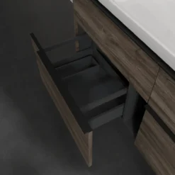 V&b subway 3.0 servantskap 127x57 stone oak håndtak i volcano black