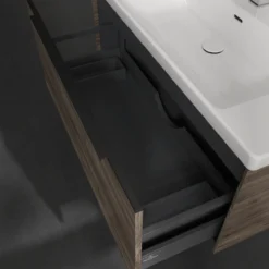V&b subway 3.0 servantskap 97x42 stone oak håndtak i volcano black