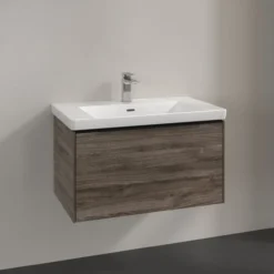 V&b subway 3.0 servantskap 77x42 stone oak håndtak i volcano black