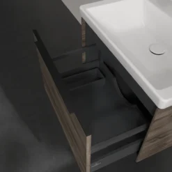 V&b subway 3.0 servantskap 66x42 stone oak håndtak i volcano black