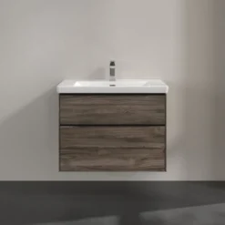 V&b subway 3.0 servantskap 77x57 stone oak håndtak i volcano black