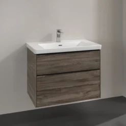 V&b subway 3.0 servantskap 77x57 stone oak håndtak i volcano black