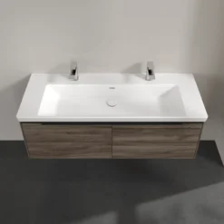 V&b subway 3.0 servantskap 127x42 stone oak håndtak i volcano black