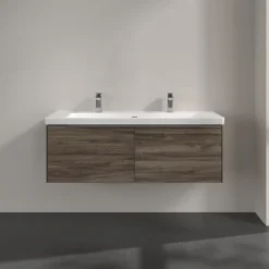 V&b subway 3.0 servantskap 127x42 stone oak m/lys håndtak i krom