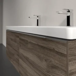 V&b subway 3.0 servantskap 127x42 stone oak m/lys håndtak i krom