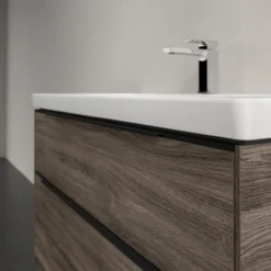 V&b subway 3.0 servantskap 97x57 stone oak m/lys håndtak i volcano black