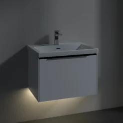 V&b subway 3.0 servantskap 66x42 stone oak m/lys håndtak i volcano black