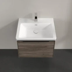 V&b subway 3.0 servantskap 57x42 stone oak m/lys håndtak i volcano black