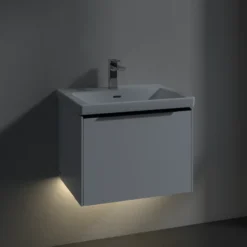 V&b subway 3.0 servantskap 57x42 stone oak m/lys håndtak i volcano black
