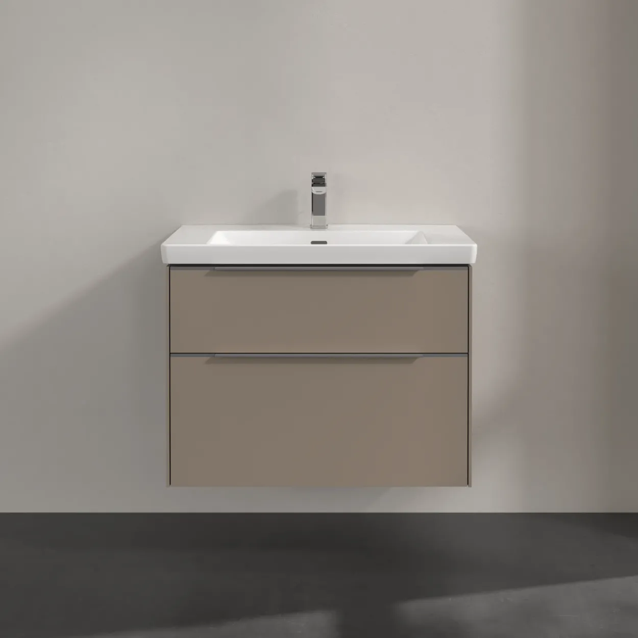 V&b subway 3.0 servantskap 77x57 taupe håndtak i krom
