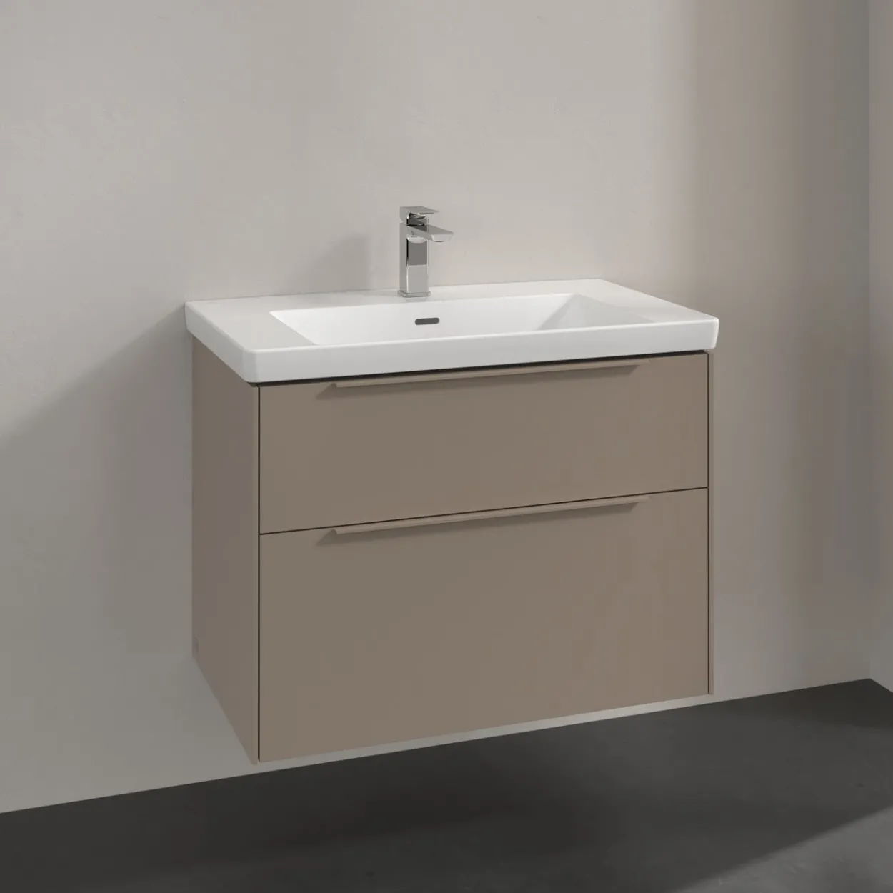V&b subway 3.0 servantskap 77x57 taupe håndtak i møbelets farge