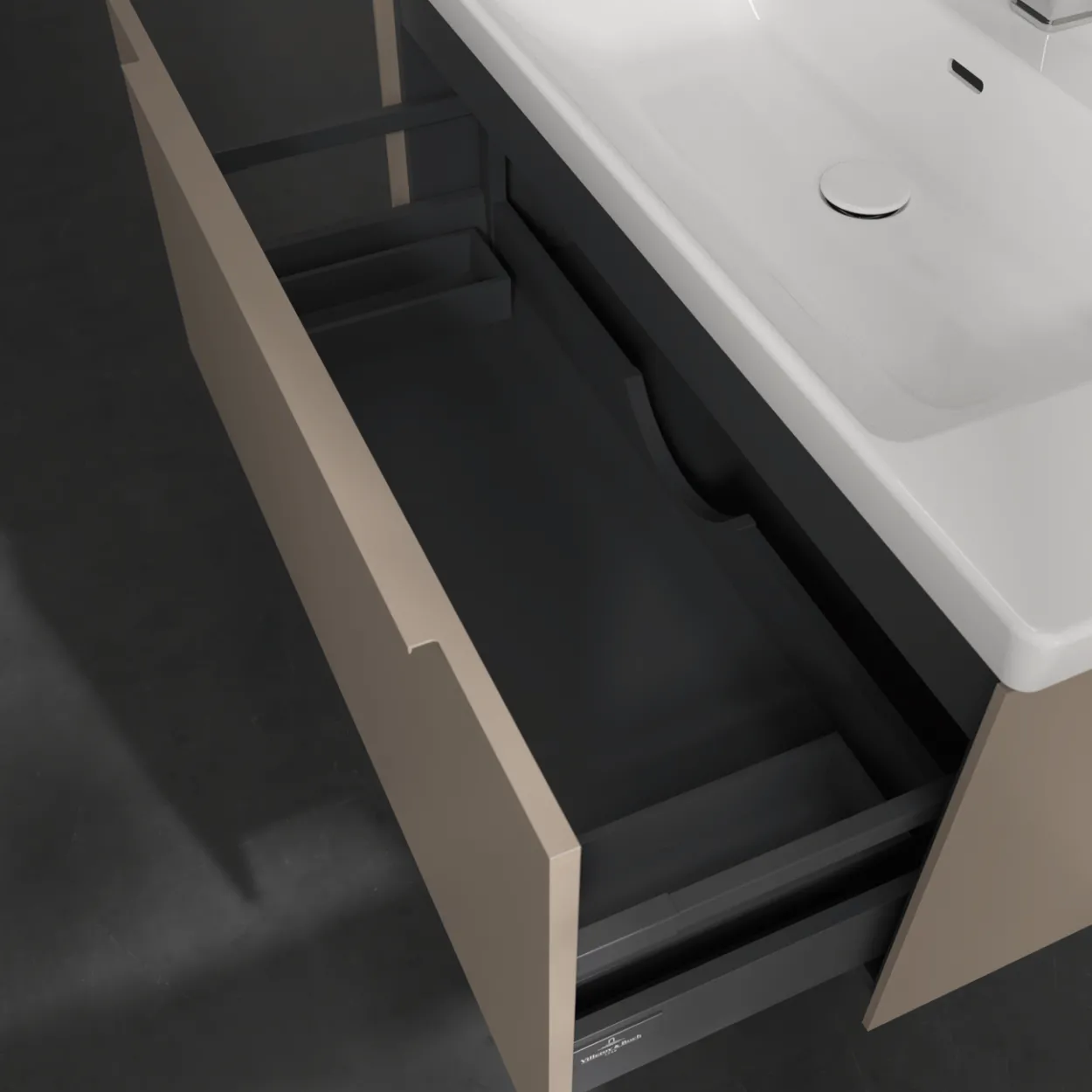 V&b subway 3.0 servantskap 97x42 taupe håndtak i møbelets farge