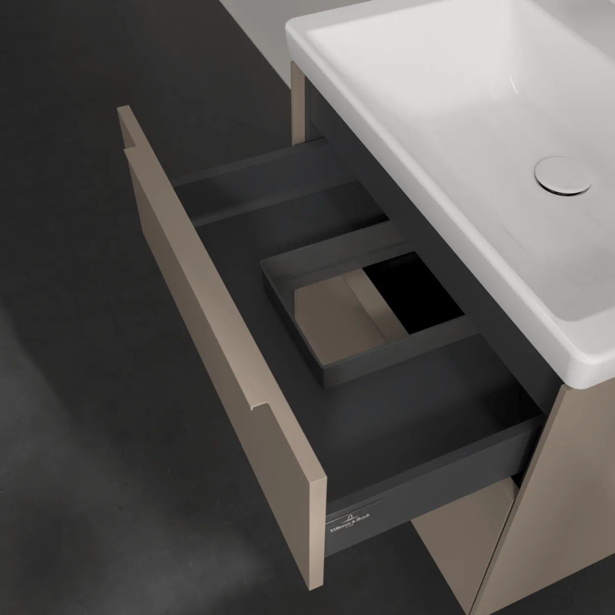 V&b subway 3.0 servantskap 62x57 taupe håndtak i møbelets farge