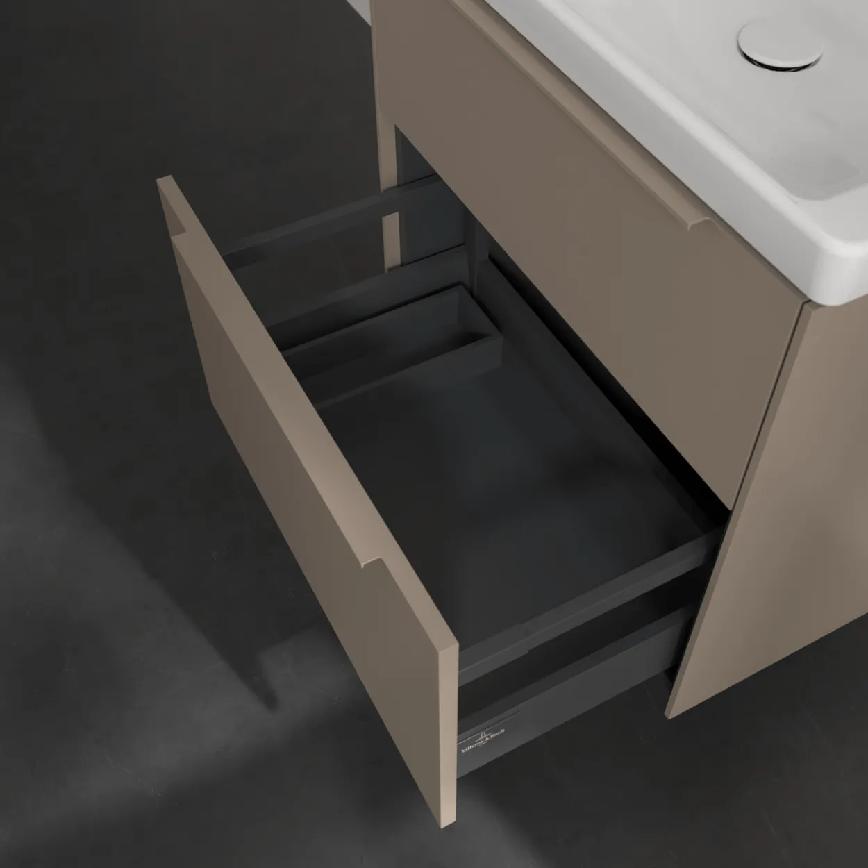 V&b subway 3.0 servantskap 62x57 taupe håndtak i møbelets farge