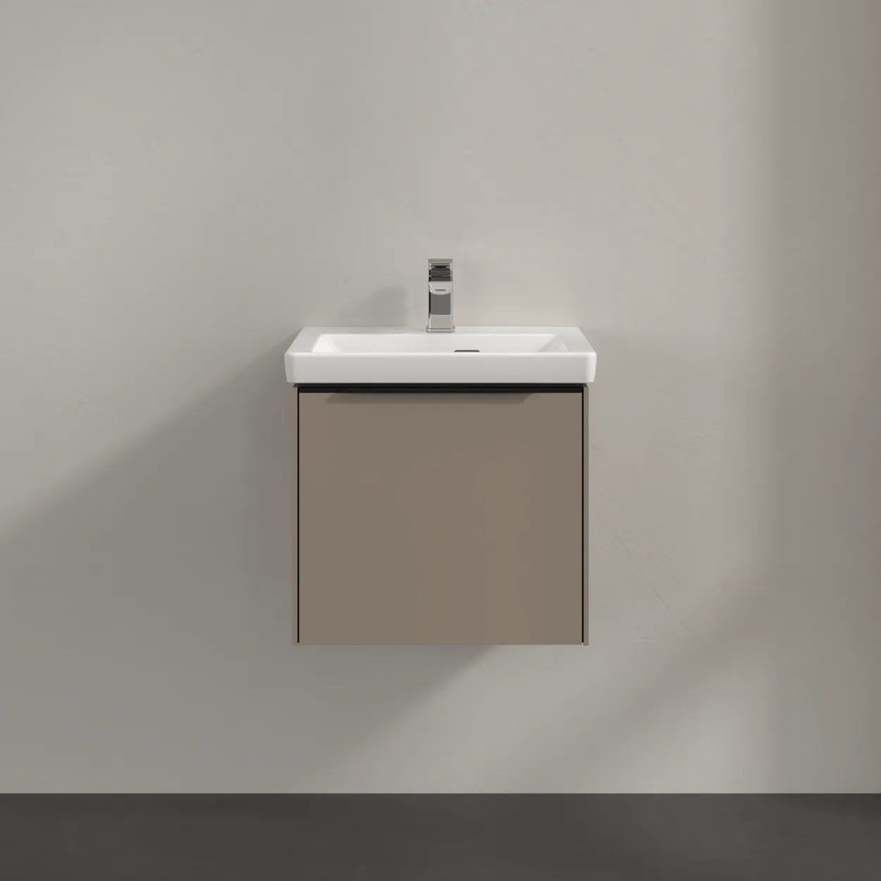 V&b subway 3.0 servantskap 47x42 taupe håndtak i volcano black