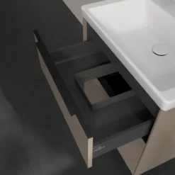 V&b subway 3.0 servantskap 62x57 taupe håndtak i volcano black