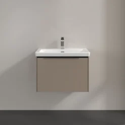 V&b subway 3.0 servantskap 66x42 taupe håndtak i volcano black