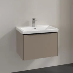 V&b subway 3.0 servantskap 66x42 taupe håndtak i volcano black