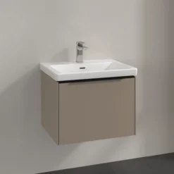 V&b subway 3.0 servantskap 57x42 taupe håndtak i volcano black