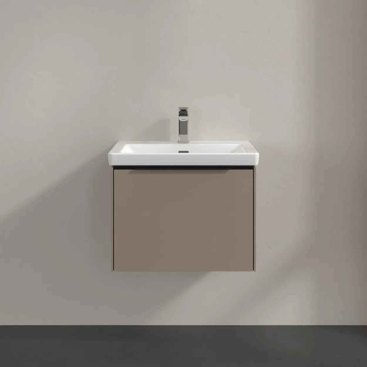 V&b subway 3.0 servantskap 57x42 taupe håndtak i volcano black