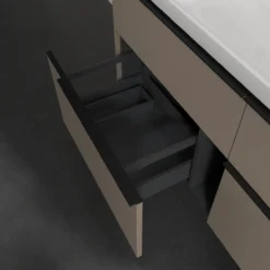 V&b subway 3.0 servantskap 127x57 taupe håndtak i volcano black