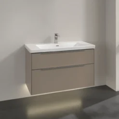 V&b subway 3.0 servantskap 97x57 taupe m/lys håndtak i krom