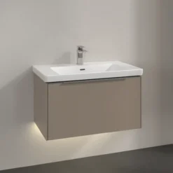 V&b subway 3.0 servantskap 77x42 taupe m/lys håndtak i krom