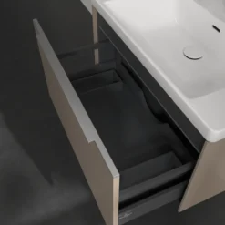 V&b subway 3.0 servantskap 77x42 taupe m/lys håndtak i krom