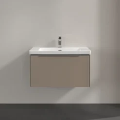 V&b subway 3.0 servantskap 77x42 taupe m/lys håndtak i krom