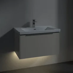 V&b subway 3.0 servantskap 77x42 taupe m/lys håndtak i krom