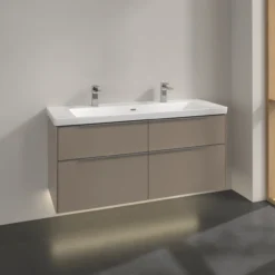 V&b subway 3.0 servantskap 127x57 taupe m/lys håndtak i krom