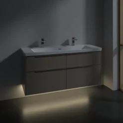V&b subway 3.0 servantskap 127x57 taupe m/lys håndtak i krom