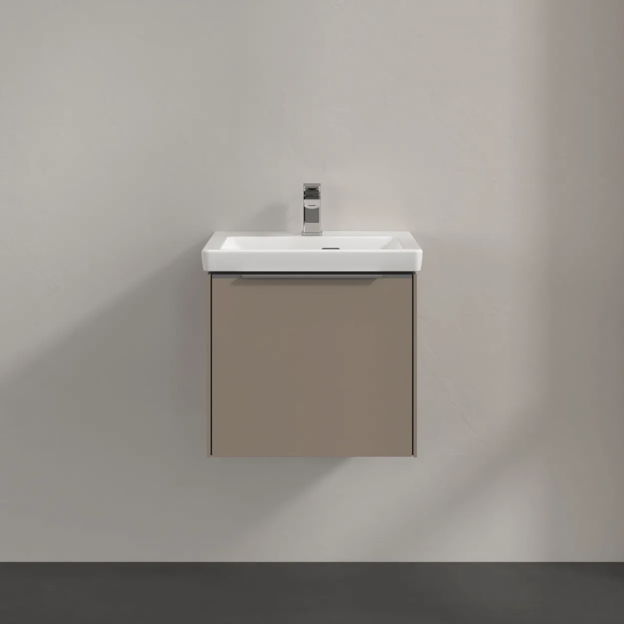 V&b subway 3.0 servantskap 47x42 taupe m/lys håndtak i krom