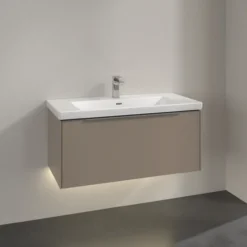V&b subway 3.0 servantskap 97x42 taupe m/lys håndtak i krom