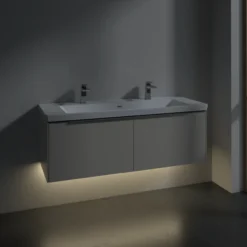 V&b subway 3.0 servantskap 127x42 taupe m/lys håndtak i krom