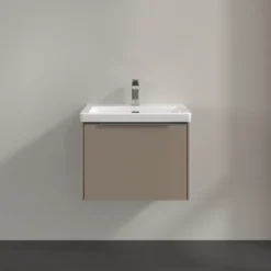 V&b subway 3.0 servantskap 57x42 taupe m/lys håndtak i krom