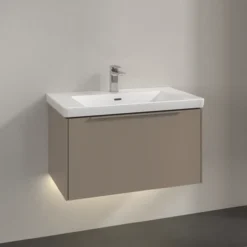V&b subway 3.0 servantskap 77x42 taupe m/lys håndtak i møbelets farge