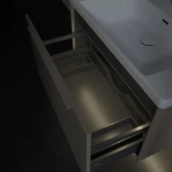 V&b subway 3.0 servantskap 77x42 taupe m/lys håndtak i møbelets farge